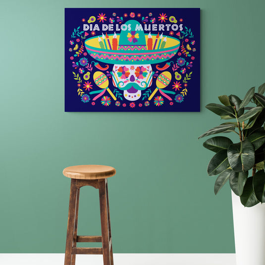 Día de los Muertos Mexicanos - Canvas Mérida Fine Print Art