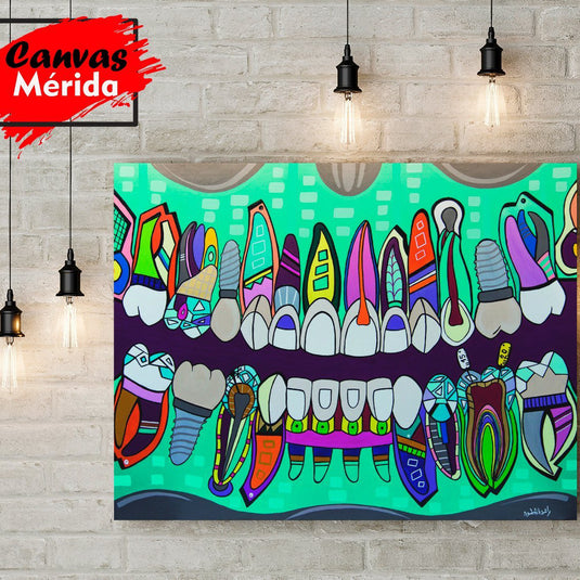 Dientes de Colores - Canvas Mérida Fine Print Art