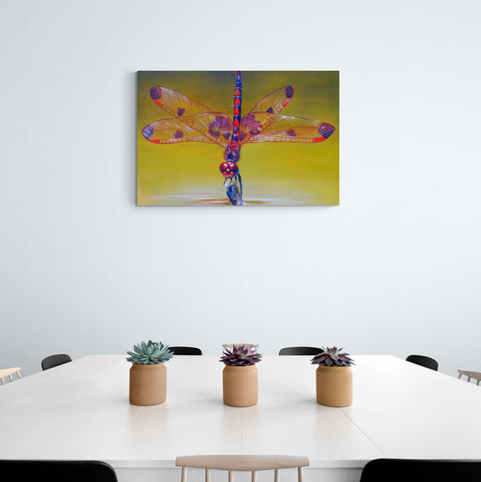 Dragonfly in the River - Canvas Mérida Fine Print Art