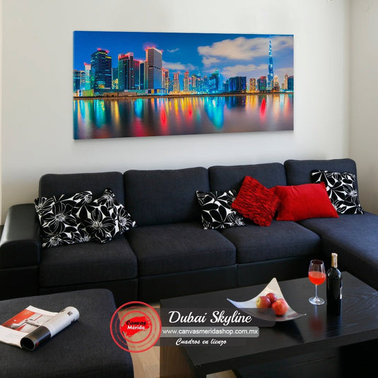 Dubai Skyline - Canvas Mérida Fine Print Art