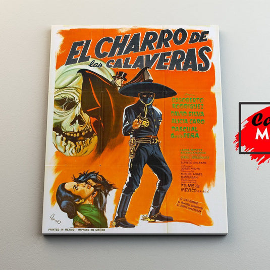 El Charro de las Calaveras - Canvas Mérida Fine Print Art