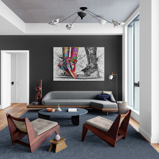 Amor de calle en graffiti - Cuadro decorativo