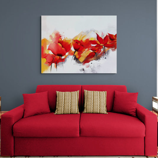 Fire Flowers - Canvas Mérida Fine Print Art