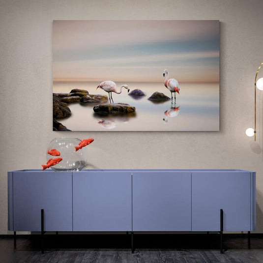 Flamingo Reunion - Canvas Mérida Fine Print Art