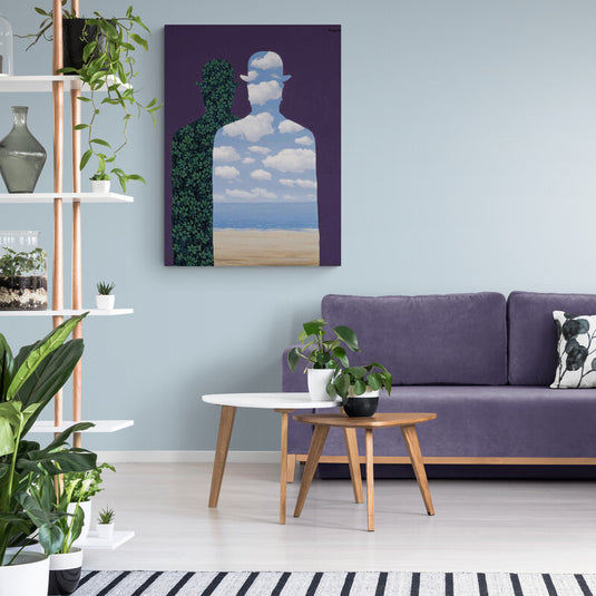 Cuadro surrealista siluetas con naturaleza y playa en interior moderno – Canvas Mérida