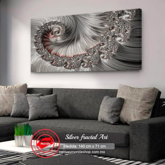 Fractal Silver Art (fractal plata) - Canvas Mérida Fine Print Art