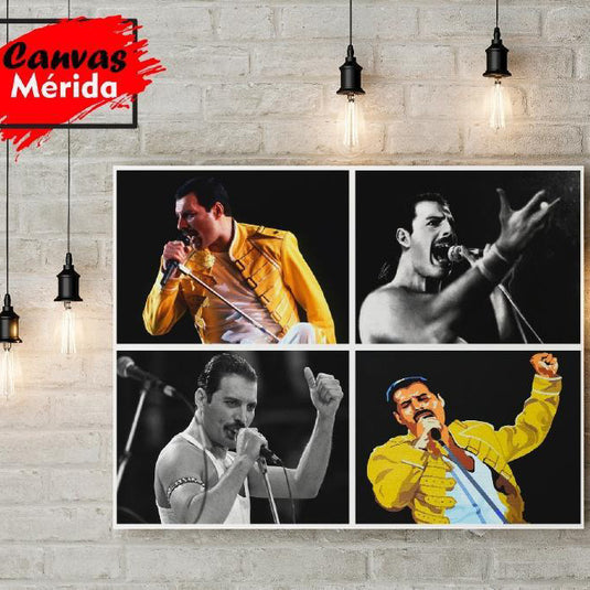 Freddie Mercury Collage - Canvas Mérida Fine Print Art