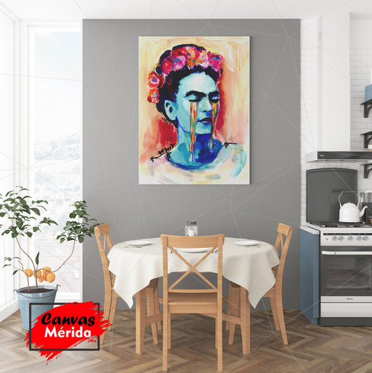 Retrato_expresionista_colorido_de_mujer_con_lágrimas_abstractas_en_arte_decorativo