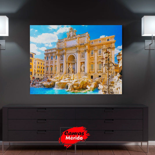 Fuente Fontana Di Trevi - Canvas Mérida Fine Print Art