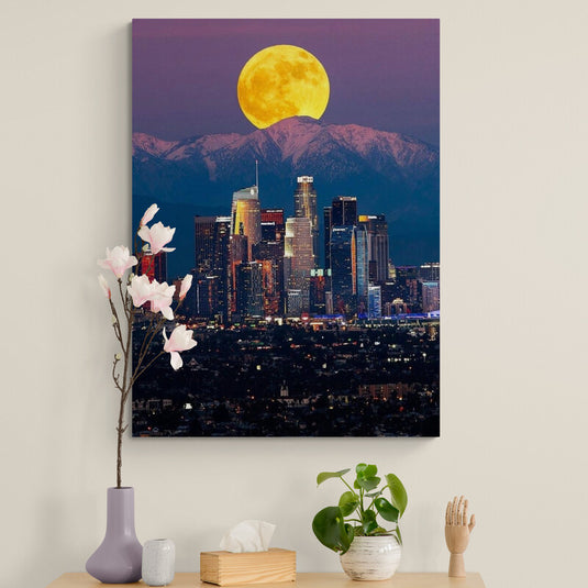 Full Moon in the City - Canvas Mérida Fine Print Art