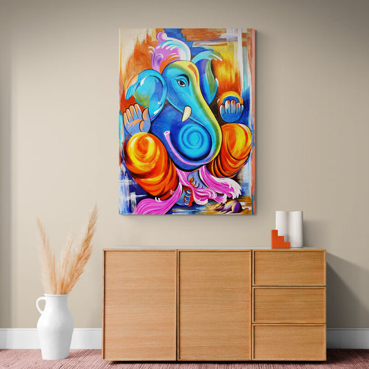 Ganesha Multicolor - Canvas Mérida Fine Print Art
