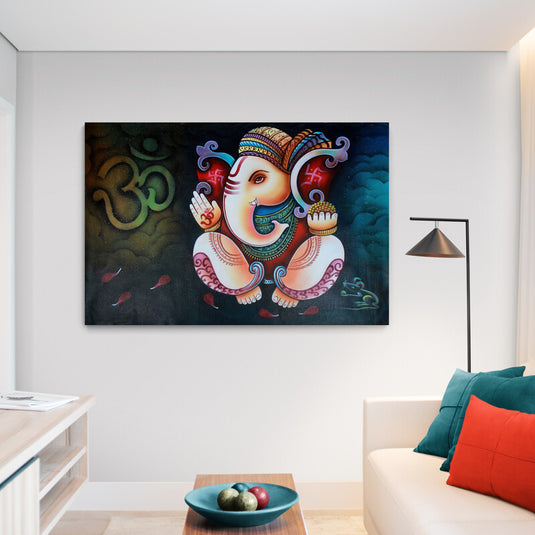 Ganesha in the Clouds - Canvas Mérida Fine Print Art