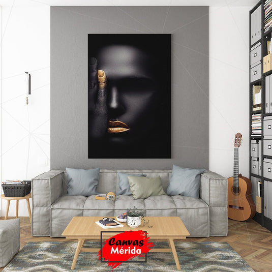 Gold and Black - Canvas Mérida Fine Print Art