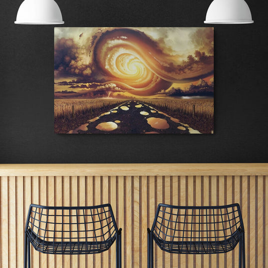 Golden Road - Canvas Mérida Fine Print Art