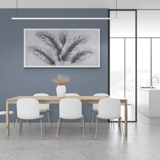 Gray Feathers - Canvas Mérida Fine Print Art