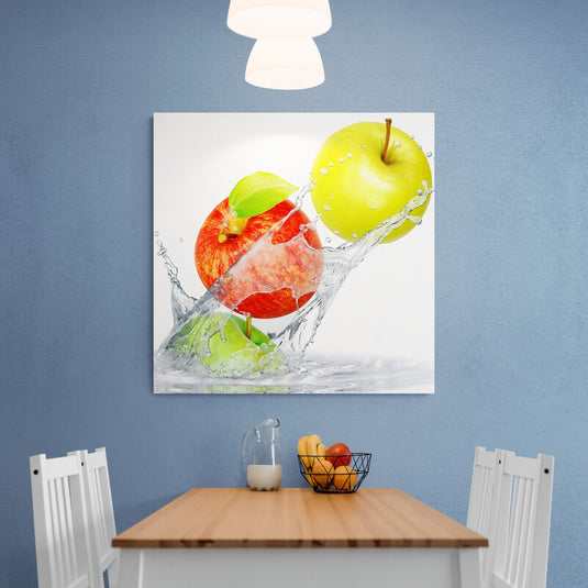Green and Red Apple - Canvas Mérida Fine Print Art