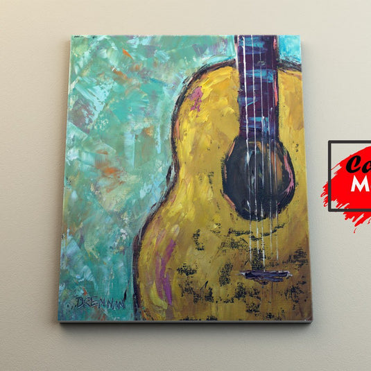 Guitarra Acústica Número Cuatro - Canvas Mérida Fine Print Art