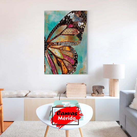 Ala de mariposa en colores vivos