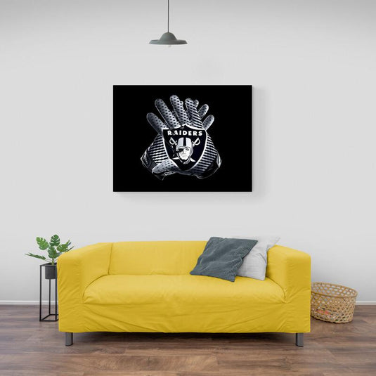 Hands Oakland Raiders - Canvas Mérida Fine Print Art