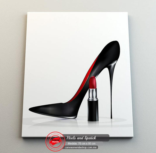 Heels & Lipstic - Canvas Mérida Fine Print Art