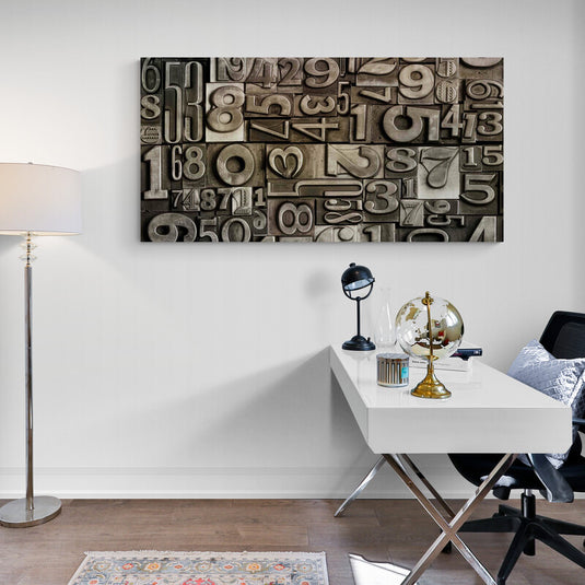 Rustic Numbers - Canvas Mérida Fine Print Art