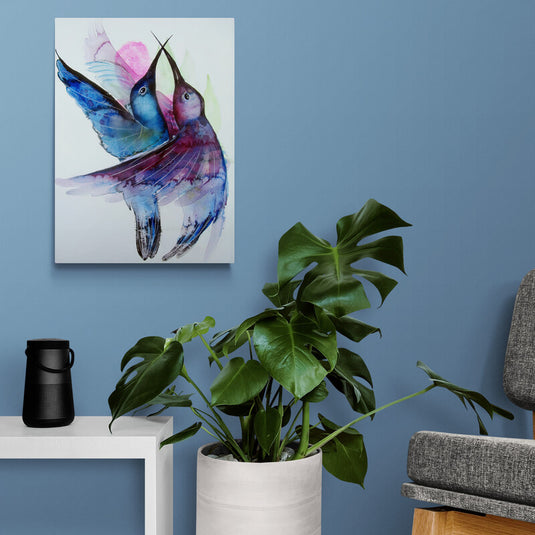 Hummingbird Hugs - Canvas Mérida Fine Print Art