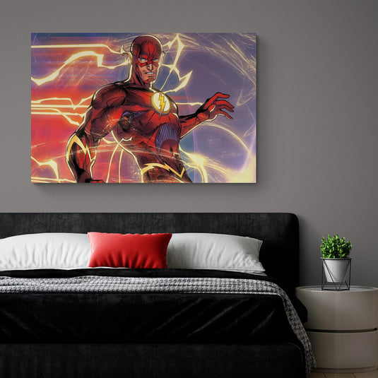 Cuadro decorativo de Flash con rayos eléctricos, arte en lienzo para habitación