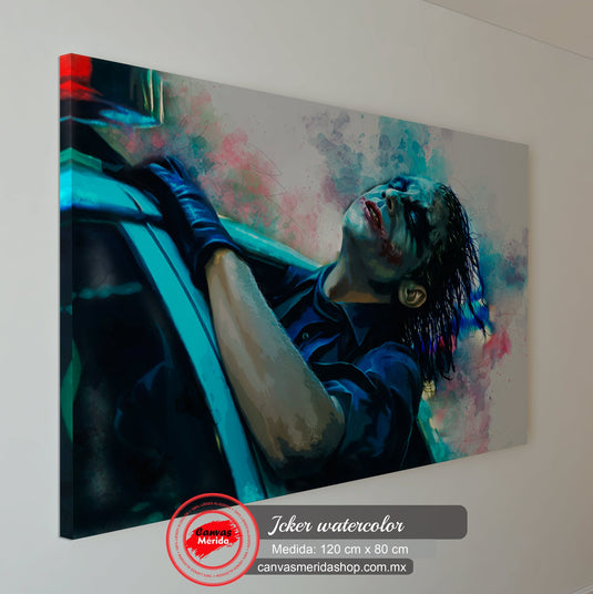 Joker Watercolor - Canvas Mérida Fine Print Art