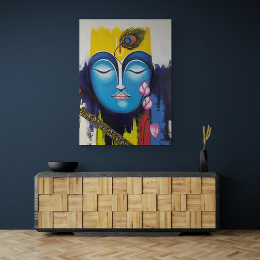 Krishna Painting - Canvas Mérida Fine Print Art