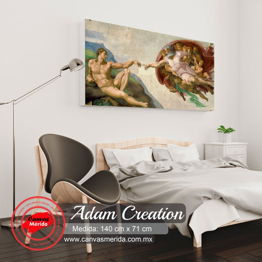 La Creación de Adán de Miguel Ángel en la Capilla Sixtina.