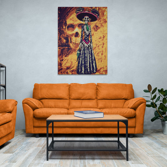 La Catrina en traje tradicional