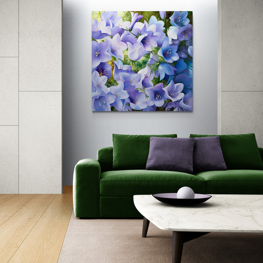 Campanillas azules en floración