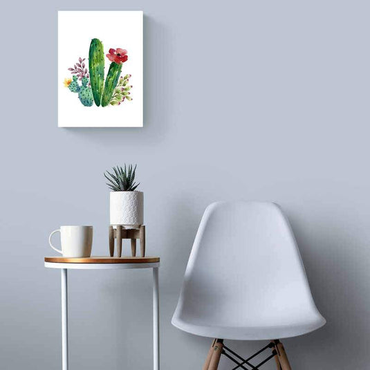 Acuarela de cactus en flor