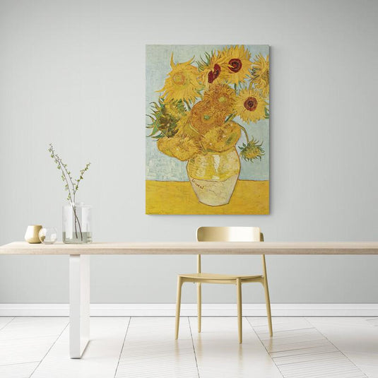 Girasoles de Van Gogh en jarrón