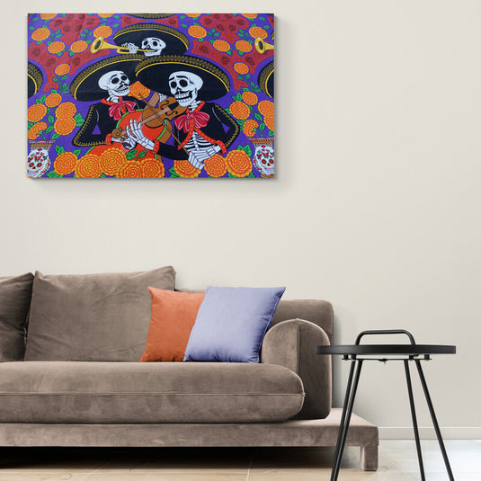 Esqueletos Mariachi en Día de Muertos