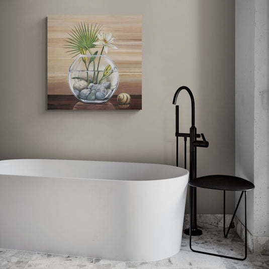 Arreglo Floral en Jarrón de Cristal