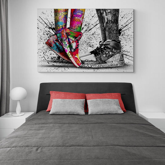 Amor de calle en graffiti - Cuadro decorativo