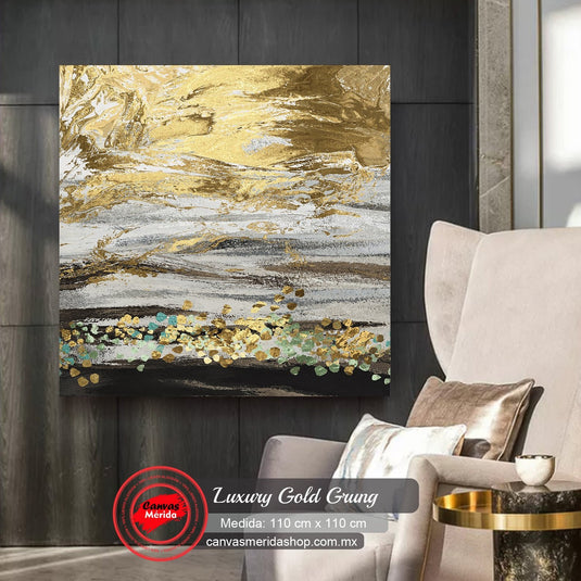 Luxury Gold Grung - Canvas Mérida Fine Print Art