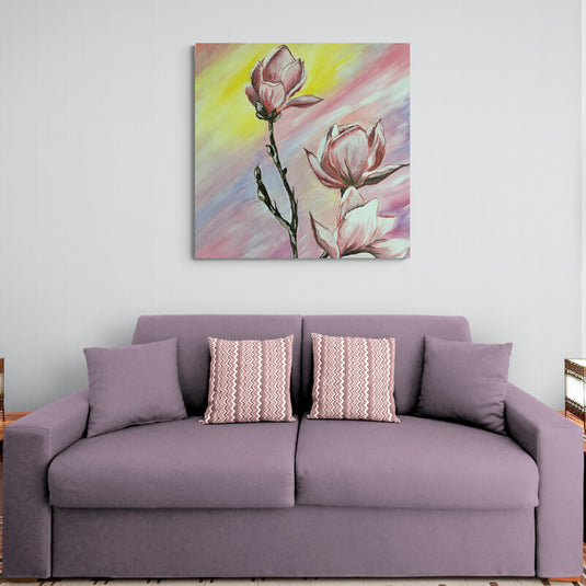 Flores de magnolia en tonos pastel