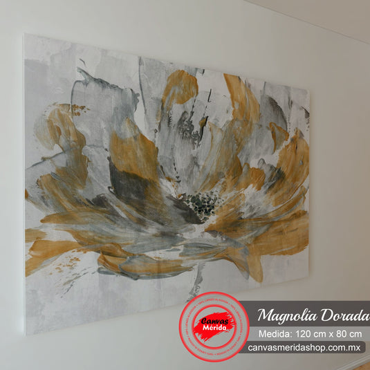 lor abstracta en ocre y gris