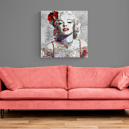 Marilyn Monroe Quotes - Canvas Mérida Fine Print Art