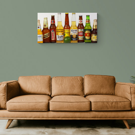 Mexican Beers - Canvas Mérida Fine Print Art
