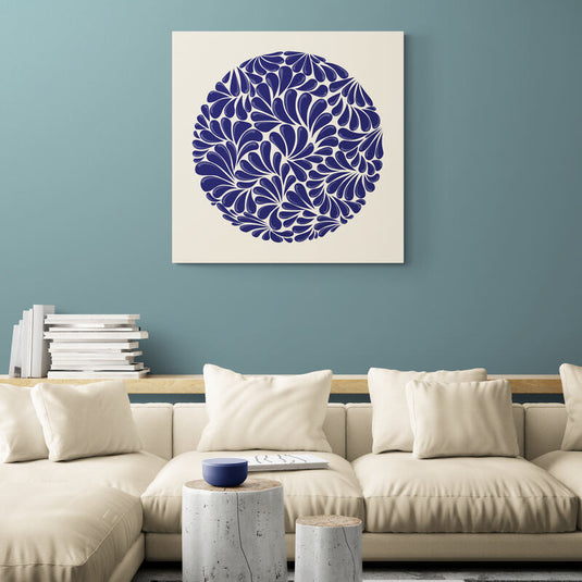 Mexican Talavera Circle - Canvas Mérida Fine Print Art