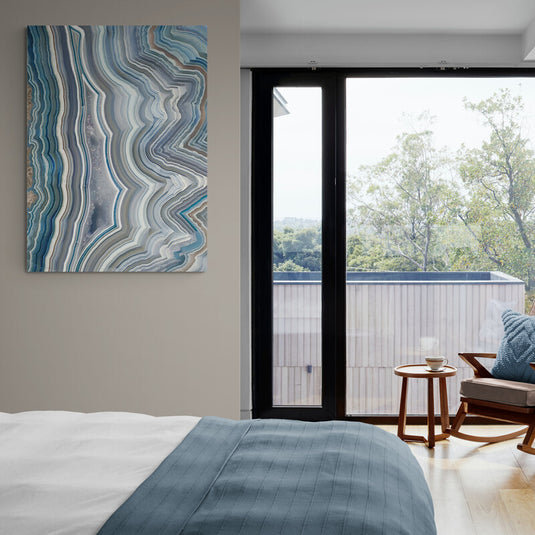 Textura geológica en tonos azules y grises para decoración