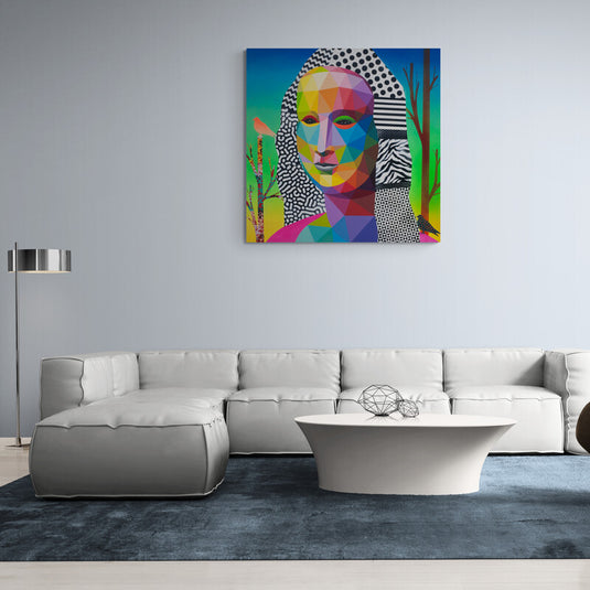 Mona Lisa Geometric - Canvas Mérida Fine Print Art