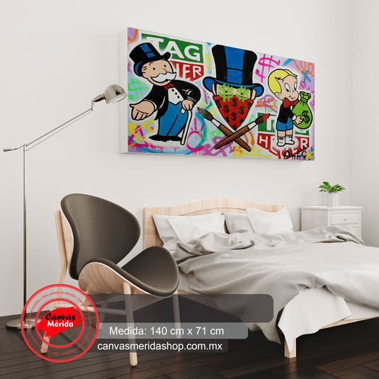 Monopoly & Richi - Canvas Mérida Fine Print Art