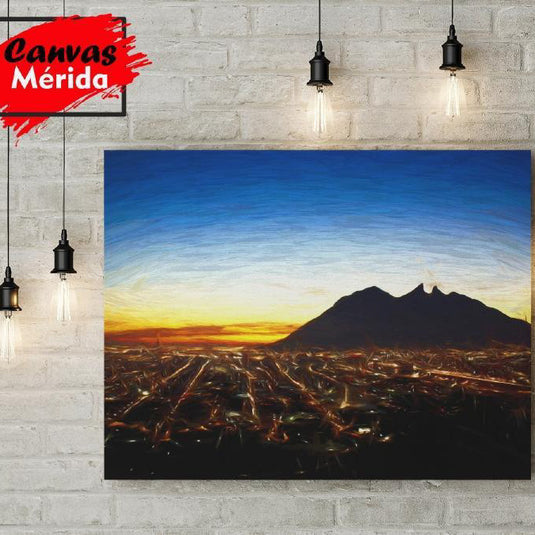Monterrey Mountain View - Canvas Mérida Fine Print Art