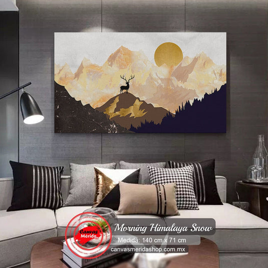 Morning Himalaya Snow - Canvas Mérida Fine Print Art