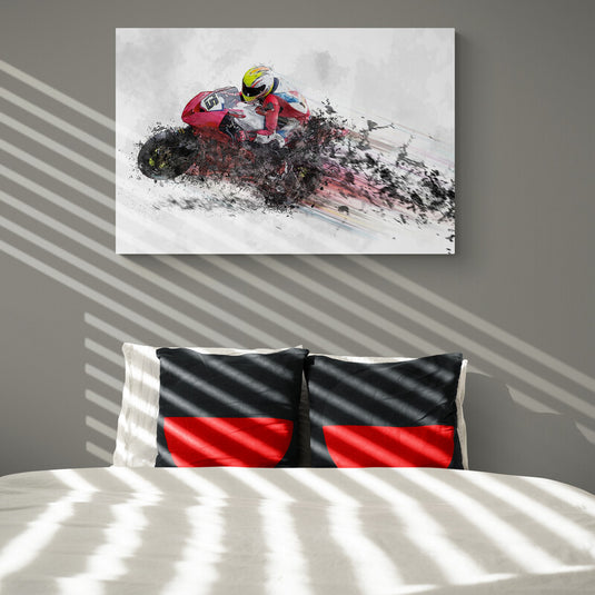 Motorcycle Race - Canvas Mérida Fine Print Art