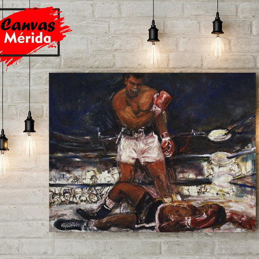 Muhammad Ali vs Sonny Liston - Canvas Mérida Fine Print Art